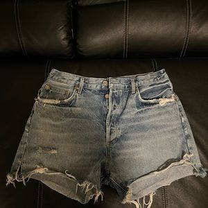 Agolde Light Wash High Rise Denim Shorts. Size 31.